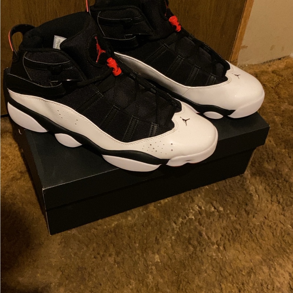 Jordan 6 Rings Black, Red, and White